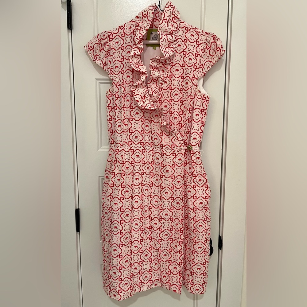 Elizabeth McKay Red and White Printed Mini Dress - Picture 10 of 11